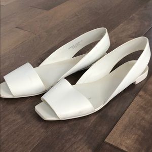 Charles & Keith white flat slingback